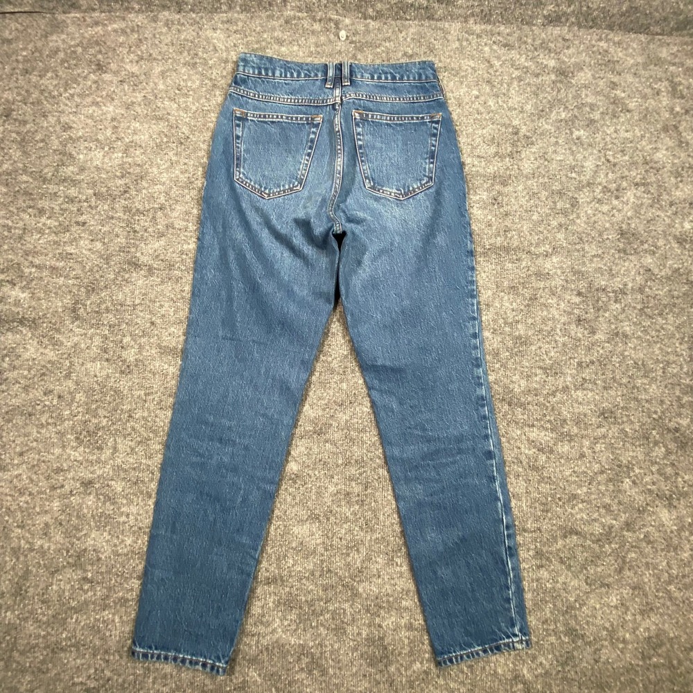 FRAME Le High Straight Jeans Medium Wash Distressed 100% Cotton Size 25 HNTT727